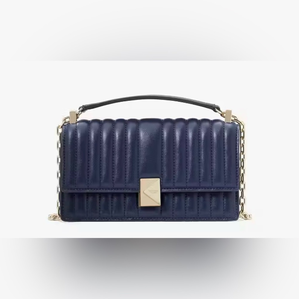 $298 Kate Spade Deco Quilted Mini Flap Chain Crossbody